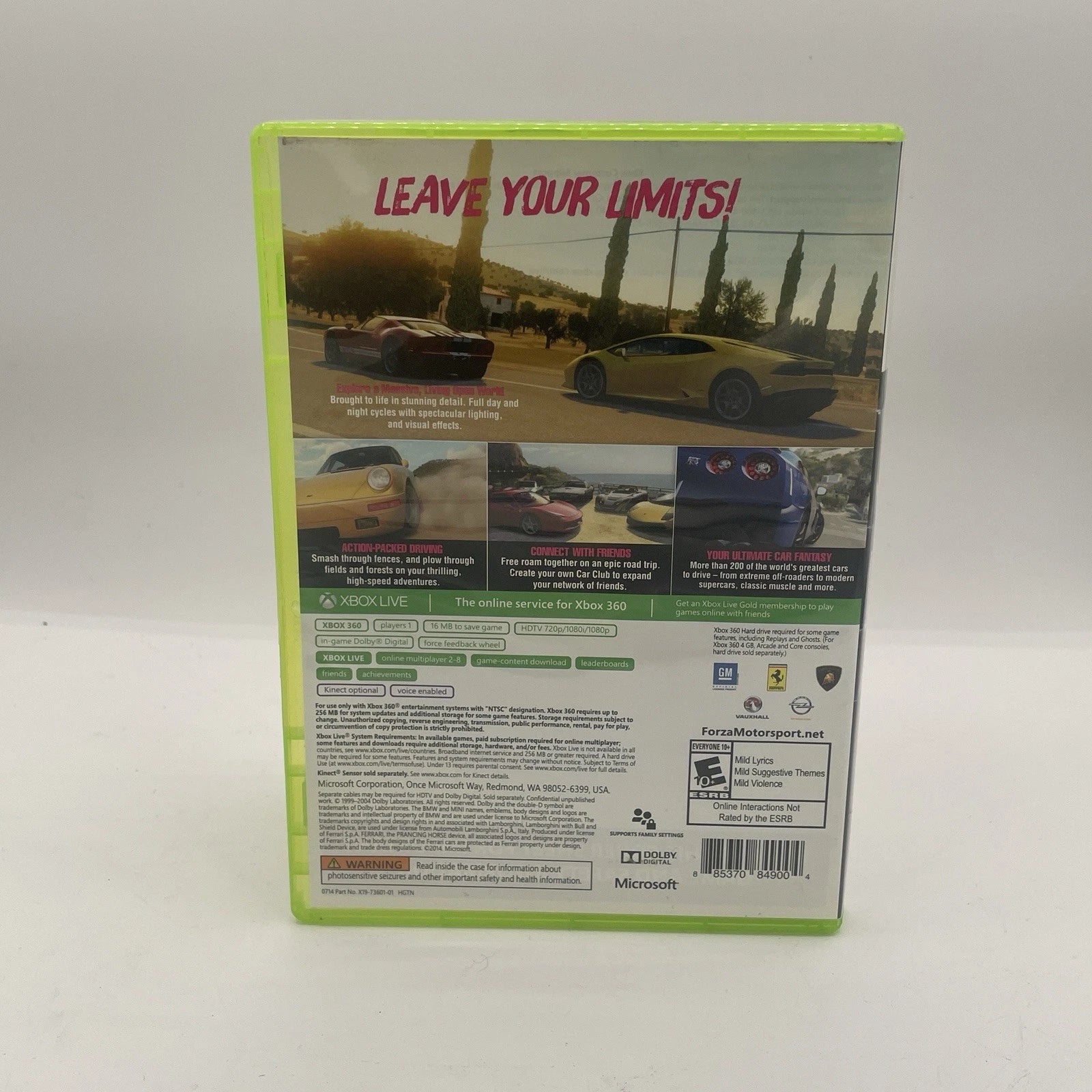 Forza Horizon 2 (Microsoft Xbox 360, 2014)