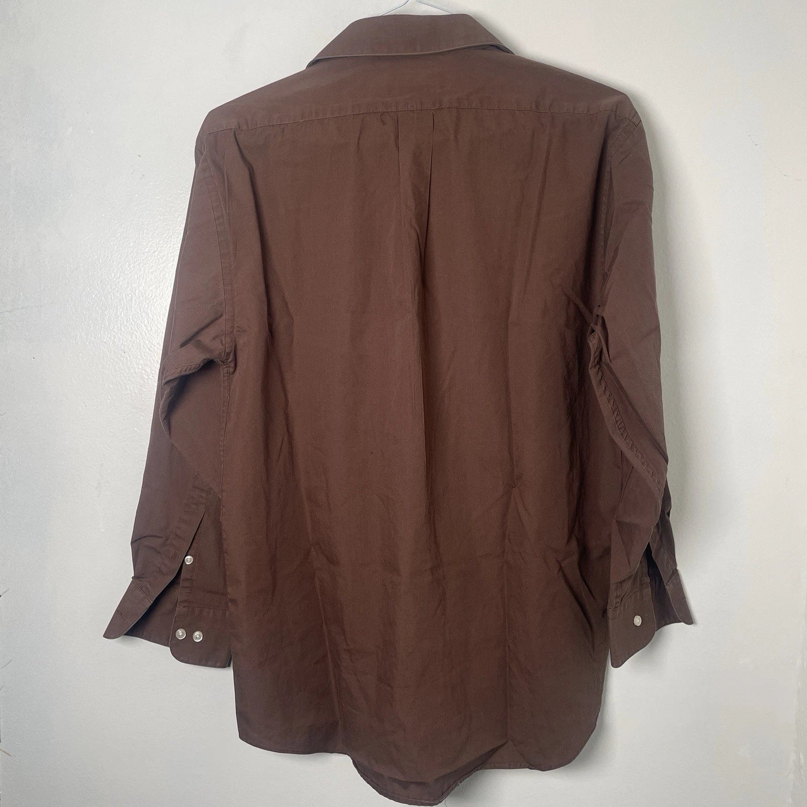 Men’s Brown Dress Shirt Haggar Size 15.5 32/33