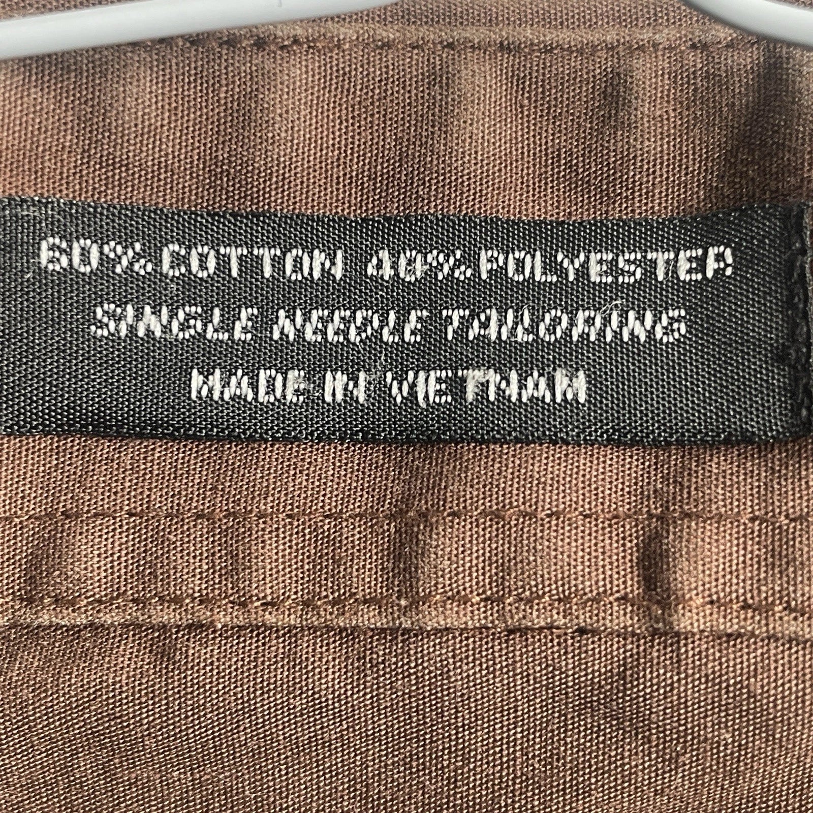 Men’s Brown Dress Shirt Haggar Size 15.5 32/33