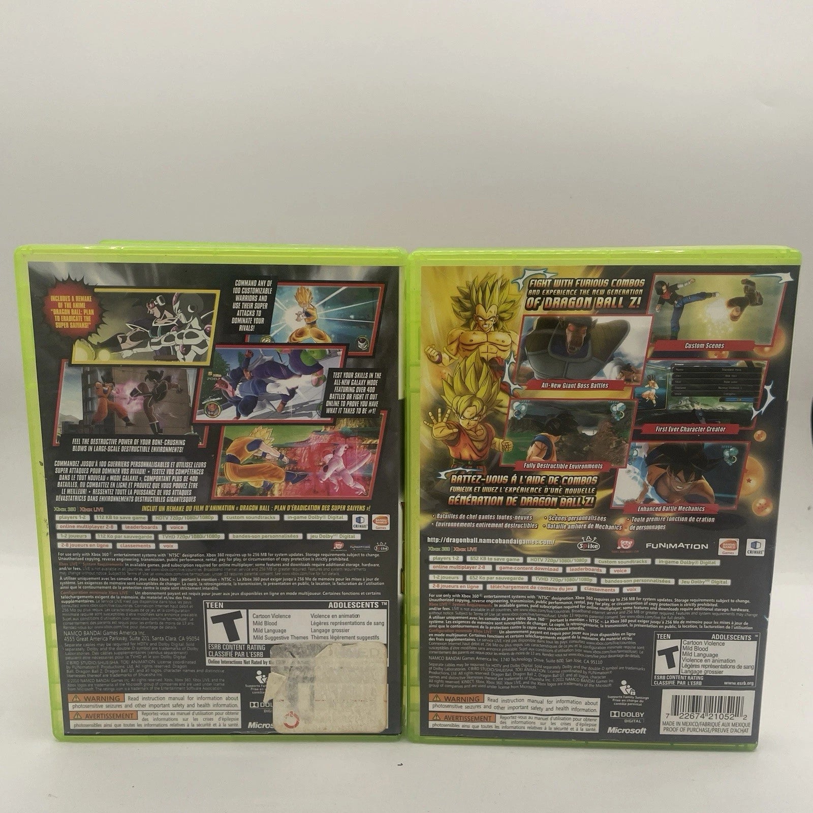 Dragon Ball Raging Blast 2 & Dragon Ball Z Ultimate Tenkaichi Xbox 360