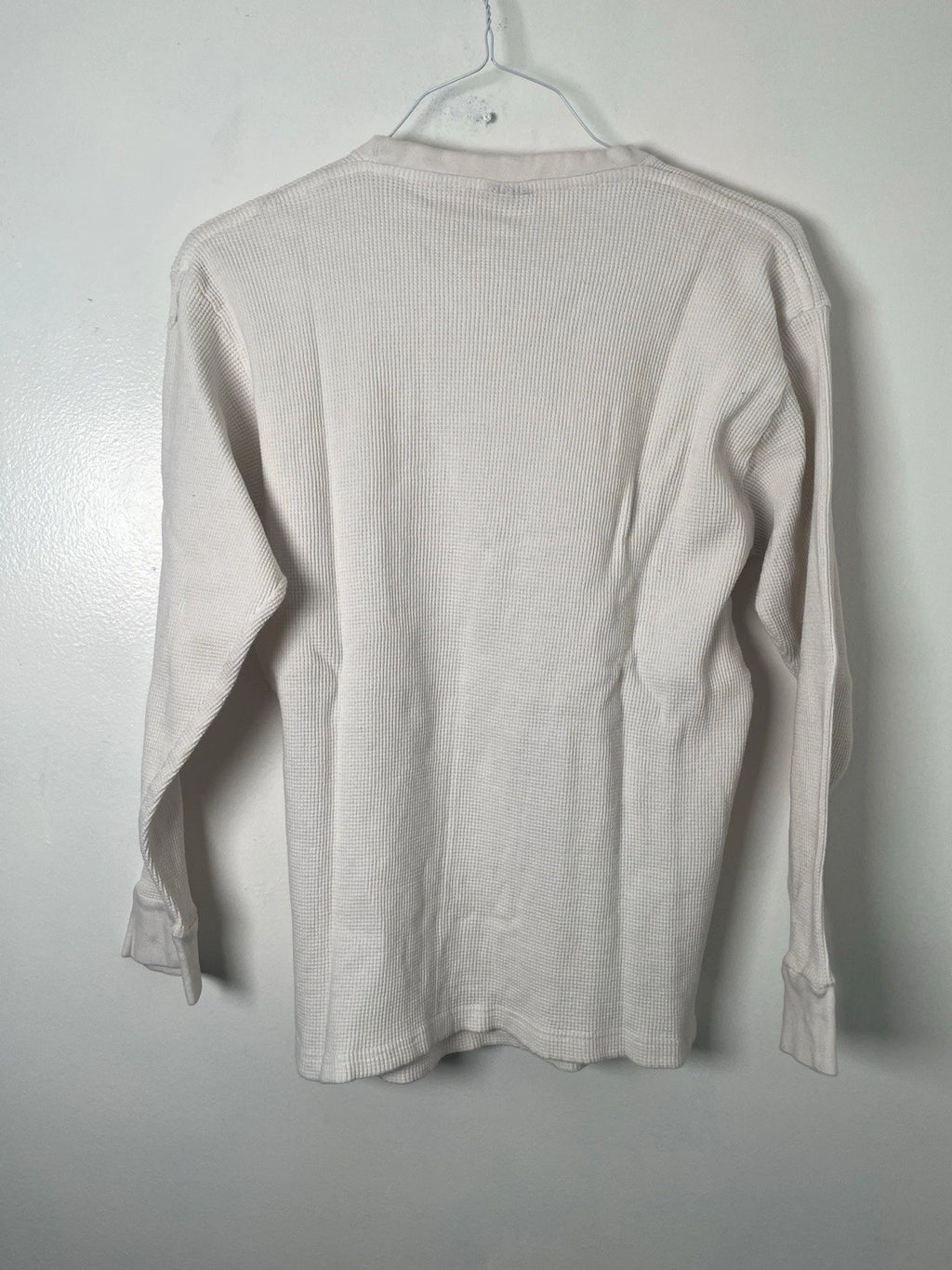 Heavyweight Gemrock Men’s 2XL White Pullover Cotton Sweater Waffle Knit Design