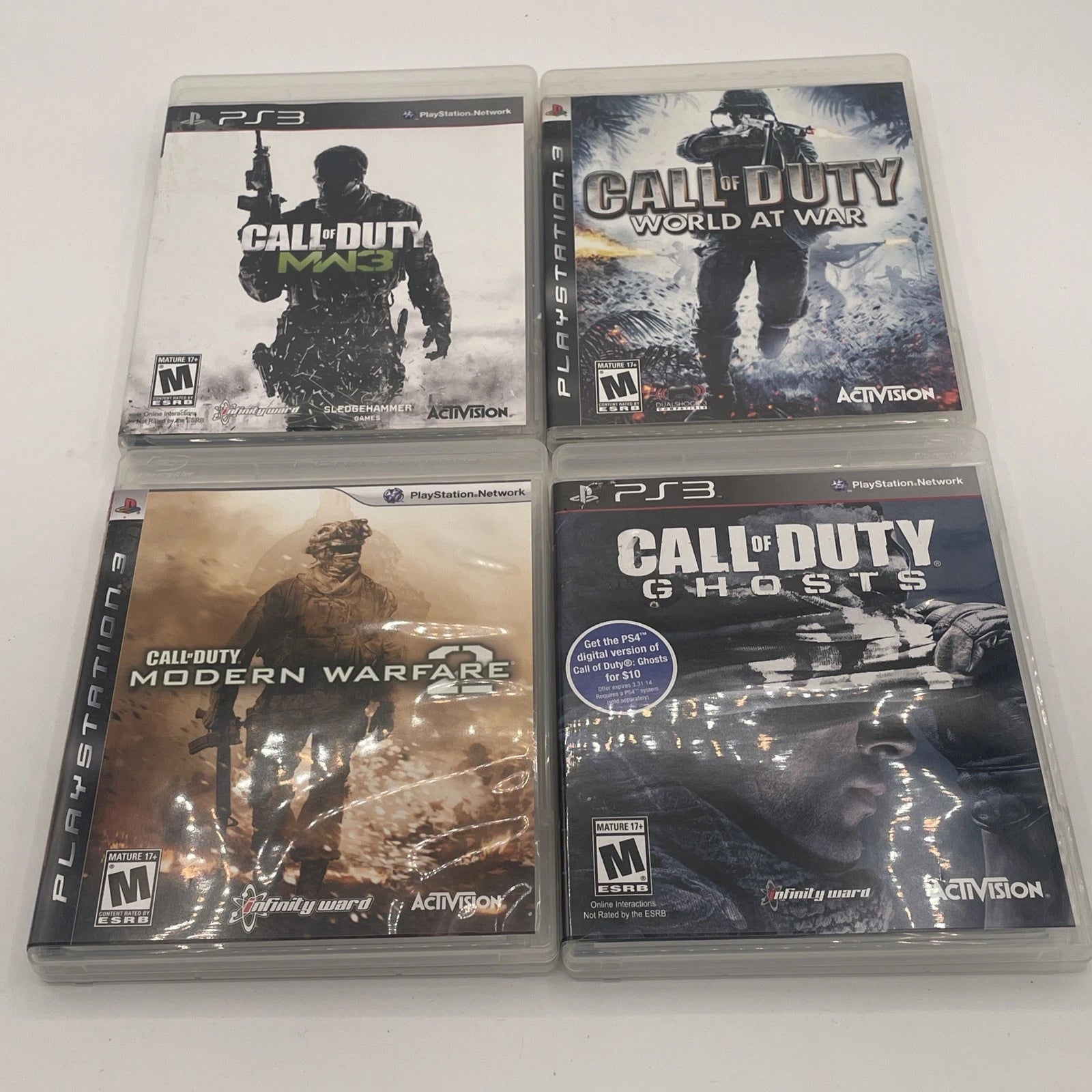 Call Of Duty WaW MW2 MW3 Ghosts PS3