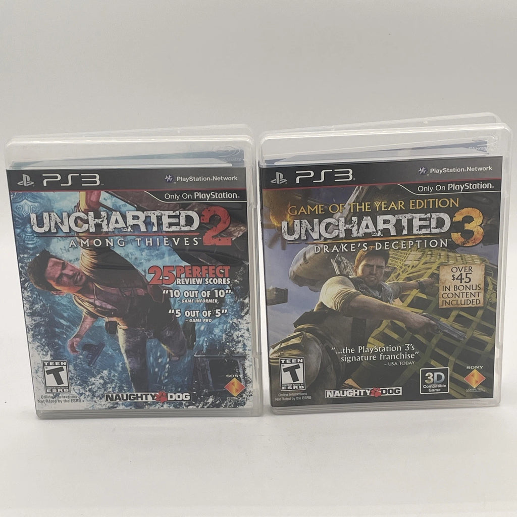 Uncharted 2 Among Thieves & Uncharted 3 Drakes Deception PS3