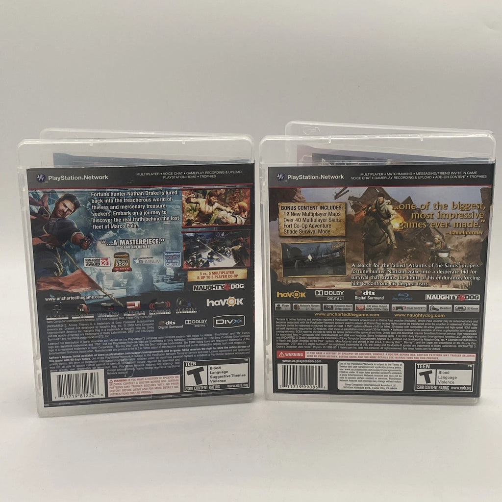 Uncharted 2 Among Thieves & Uncharted 3 Drakes Deception PS3